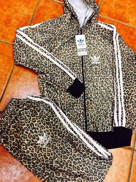 adidas leopard tracksuit.